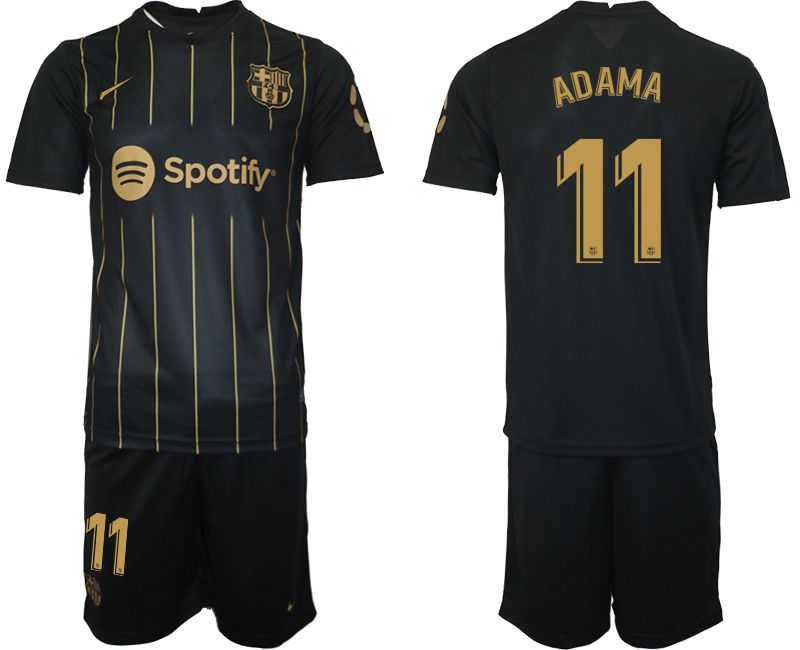 Men 2022-2023 Club Barcelona Black away #11 Soccer Jerseys->barcelona jersey->Soccer Club Jersey